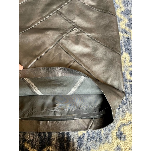 Escada Vintage Leather Skirt Size 34 - Picture 4 of 6